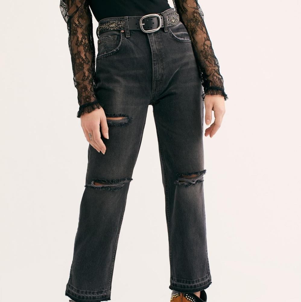 We the Free Lita Crop Straight Leg Jeans Size 24